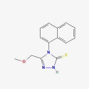 molecular formula C14H13N3OS B2669910 5-(甲氧甲基)-4-(1-萘基)-4H-1,2,4-三唑-3-硫醇 CAS No. 337498-86-9