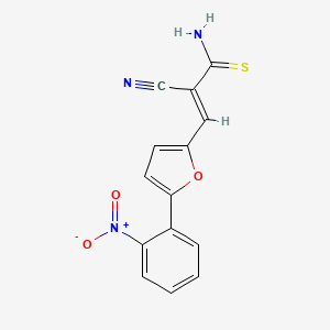 (E)-2-cyano-3-(5-(2-nitrophenyl)furan-2-yl)prop-2-enethioamide