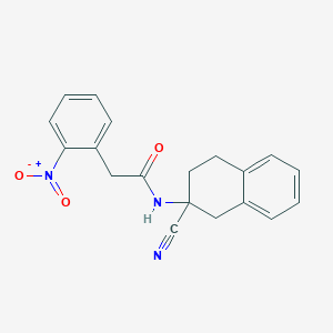 molecular formula C19H17N3O3 B2669924 N-(2-cyano-1,2,3,4-tetrahydronaphthalen-2-yl)-2-(2-nitrophenyl)acetamide CAS No. 2093911-17-0