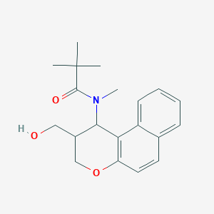 molecular formula C20H25NO3 B2669928 N-[2-(hydroxymethyl)-2,3-dihydro-1H-benzo[f]chromen-1-yl]-N,2,2-trimethylpropanamide CAS No. 317820-32-9