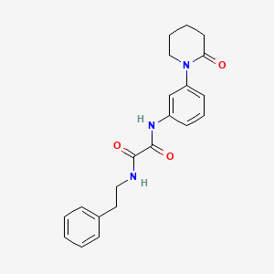 molecular formula C21H23N3O3 B2669937 N1-(3-(2-oxopiperidin-1-yl)phenyl)-N2-phenethyloxalamide CAS No. 941920-05-4