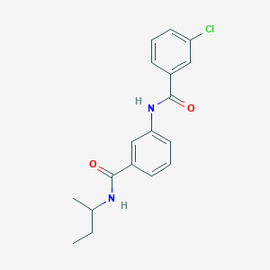 molecular formula C18H19ClN2O2 B266994 N-(sec-butyl)-3-[(3-chlorobenzoyl)amino]benzamide 