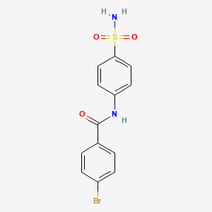 molecular formula C13H11BrN2O3S B2669945 4-溴-N-(4-磺酰基苯基)苯甲酰胺 CAS No. 325471-78-1