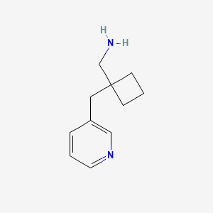 molecular formula C11H16N2 B2669949 [1-(Pyridin-3-ylmethyl)cyclobutyl]methanamine CAS No. 1550824-35-5