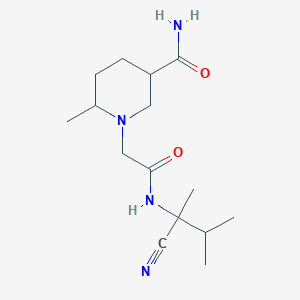 1-{[(1-Cyano-1,2-dimethylpropyl)carbamoyl]methyl}-6-methylpiperidine-3-carboxamide