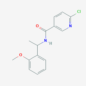 molecular formula C15H15ClN2O2 B2669958 6-chloro-N-[1-(2-methoxyphenyl)ethyl]pyridine-3-carboxamide CAS No. 1111486-89-5