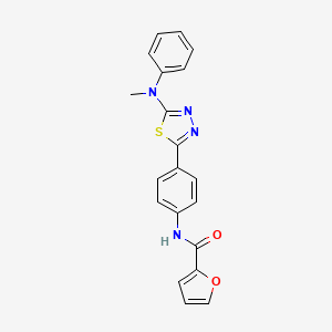 N-(4-(5-(methyl(phenyl)amino)-1,3,4-thiadiazol-2-yl)phenyl)furan-2-carboxamide