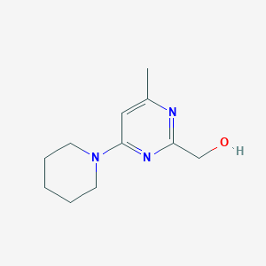 molecular formula C11H17N3O B2669966 [4-甲基-6-(哌啶-1-基)嘧啶-2-基]甲醇 CAS No. 2090432-48-5
