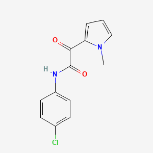 molecular formula C13H11ClN2O2 B2669970 N-(4-chlorophenyl)-2-(1-methyl-1H-pyrrol-2-yl)-2-oxoacetamide CAS No. 477871-94-6