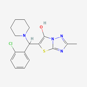 molecular formula C17H19ClN4OS B2669971 5-((2-Chlorophenyl)(piperidin-1-yl)methyl)-2-methylthiazolo[3,2-b][1,2,4]triazol-6-ol CAS No. 869342-78-9