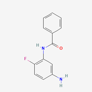 molecular formula C13H11FN2O B2669972 N-(5-氨基-2-氟苯基)苯甲酰胺 CAS No. 263400-66-4