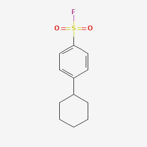 molecular formula C12H15FO2S B2669974 4-Cyclohexylbenzene-1-sulfonyl fluoride CAS No. 1368553-97-2