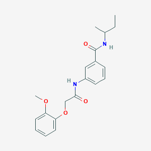 molecular formula C20H24N2O4 B266998 N-(sec-butyl)-3-{[(2-methoxyphenoxy)acetyl]amino}benzamide 
