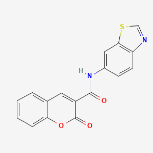 molecular formula C17H10N2O3S B2669981 N-(benzo[d]thiazol-6-yl)-2-oxo-2H-chromene-3-carboxamide CAS No. 922879-11-6