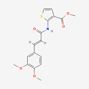 molecular formula C17H17NO5S B2669983 (E)-methyl 2-(3-(3,4-dimethoxyphenyl)acrylamido)thiophene-3-carboxylate CAS No. 1173633-25-4