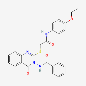 molecular formula C25H22N4O4S B2669984 N-[2-[2-(4-ethoxyanilino)-2-oxoethyl]sulfanyl-4-oxoquinazolin-3-yl]benzamide CAS No. 422278-33-9