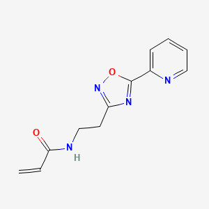 molecular formula C12H12N4O2 B2669985 N-{2-[5-(pyridin-2-yl)-1,2,4-oxadiazol-3-yl]ethyl}prop-2-enamide CAS No. 2094832-53-6