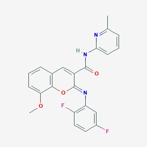 molecular formula C23H17F2N3O3 B2669986 (2Z)-2-[(2,5-difluorophenyl)imino]-8-methoxy-N-(6-methylpyridin-2-yl)-2H-chromene-3-carboxamide CAS No. 1327186-53-7