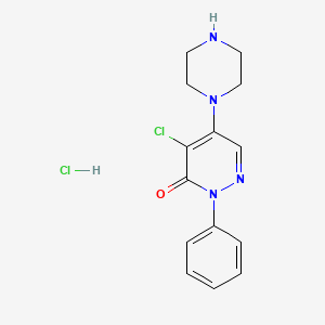 4-Chloro-2-phenyl-5-(piperazin-1-yl)-2,3-dihydropyridazin-3-one hydrochloride