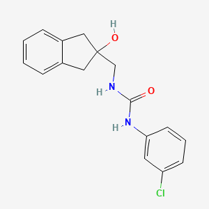 molecular formula C17H17ClN2O2 B2669997 1-(3-chlorophenyl)-3-((2-hydroxy-2,3-dihydro-1H-inden-2-yl)methyl)urea CAS No. 2034529-20-7