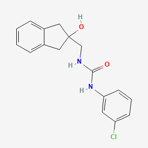 molecular formula C17H17ClN2O2 B2669997 1-(3-氯苯基)-3-((2-羟基-2,3-二氢-1H-茚-2-基)甲基)脲 CAS No. 2034529-20-7