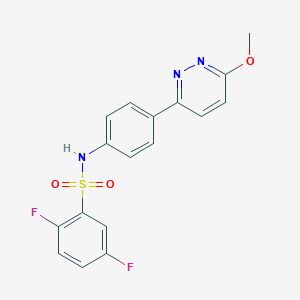 molecular formula C17H13F2N3O3S B2669998 2,5-difluoro-N-(4-(6-methoxypyridazin-3-yl)phenyl)benzenesulfonamide CAS No. 903290-61-9
