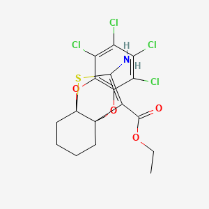 molecular formula C17H15Cl4NO4S B2670000 乙酸-12-氨基-6,7,8,9-四氯-1,2,3,4-四氢-4a,10a-(环硫乙烯)氧蒽-11-酯 CAS No. 1241674-33-8