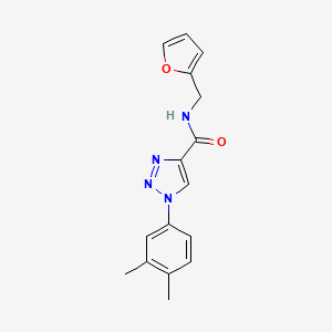 molecular formula C16H16N4O2 B2670001 1-(3,4-dimethylphenyl)-N-(furan-2-ylmethyl)-1H-1,2,3-triazole-4-carboxamide CAS No. 1105215-09-5