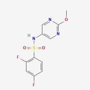 molecular formula C11H9F2N3O3S B2670002 2,4-difluoro-N-(2-methoxypyrimidin-5-yl)benzenesulfonamide CAS No. 1421441-53-3