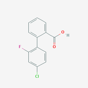 molecular formula C13H8ClFO2 B2670006 2-(4-Chloro-2-fluorophenyl)benzoic acid CAS No. 1518644-27-3
