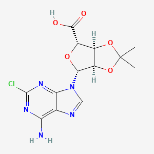 (3aS,4S,6R,6aR)-6-(6-amino-2-chloro-9H-purin-9-yl)-2,2-dimethyltetrahydrofuro[3,4-d][1,3]dioxole-4-carboxylic acid