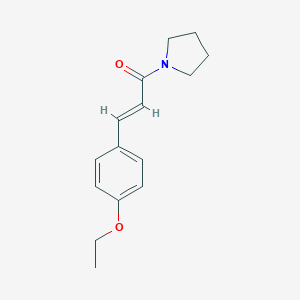 molecular formula C15H19NO2 B267001 Ethyl 4-[3-oxo-3-(1-pyrrolidinyl)-1-propenyl]phenyl ether 