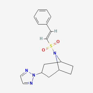 molecular formula C17H20N4O2S B2670017 (1R,5S)-8-((E)-styrylsulfonyl)-3-(2H-1,2,3-triazol-2-yl)-8-azabicyclo[3.2.1]octane CAS No. 2111903-31-0