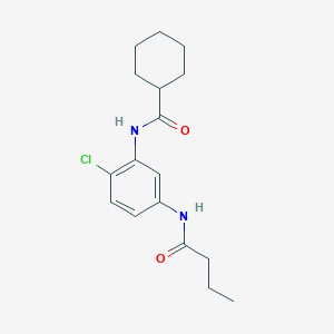 molecular formula C17H23ClN2O2 B267002 N-[5-(butyrylamino)-2-chlorophenyl]cyclohexanecarboxamide 