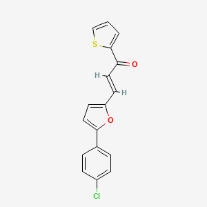 (E)-3-(5-(4-chlorophenyl)furan-2-yl)-1-(thiophen-2-yl)prop-2-en-1-one