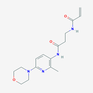 molecular formula C16H22N4O3 B2670026 N-(2-Methyl-6-morpholin-4-ylpyridin-3-yl)-3-(prop-2-enoylamino)propanamide CAS No. 2198506-38-4
