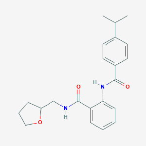 molecular formula C22H26N2O3 B267003 2-[(4-isopropylbenzoyl)amino]-N-(tetrahydro-2-furanylmethyl)benzamide 