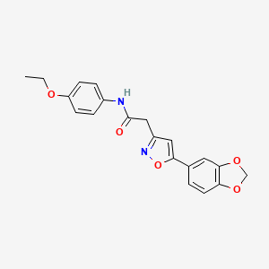 2-(5-(benzo[d][1,3]dioxol-5-yl)isoxazol-3-yl)-N-(4-ethoxyphenyl)acetamide