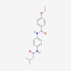 molecular formula C20H24N2O3 B267004 4-ethoxy-N-{4-[(3-methylbutanoyl)amino]phenyl}benzamide 