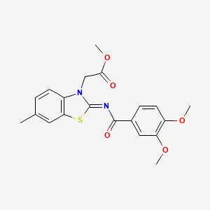 (Z)-methyl 2-(2-((3,4-dimethoxybenzoyl)imino)-6-methylbenzo[d]thiazol-3(2H)-yl)acetate