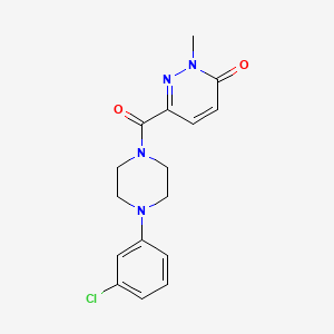 6-[4-(3-Chlorophenyl)piperazine-1-carbonyl]-2-methylpyridazin-3-one