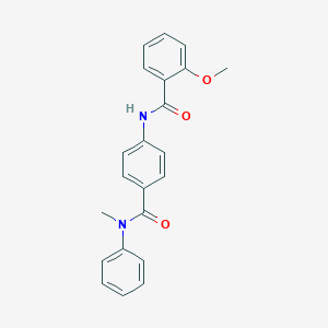 molecular formula C22H20N2O3 B267005 2-methoxy-N-{4-[(methylanilino)carbonyl]phenyl}benzamide 