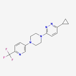 3-Cyclopropyl-6-[4-[6-(trifluoromethyl)pyridin-3-yl]piperazin-1-yl]pyridazine