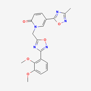 molecular formula C19H17N5O5 B2670055 1-((3-(2,3-二甲氧基苯基)-1,2,4-噁二唑-5-基)甲基)-5-(3-甲基-1,2,4-噁二唑-5-基)吡啶-2(1H)-酮 CAS No. 1396870-08-8