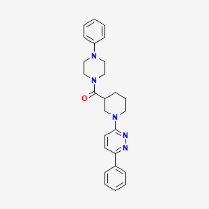 molecular formula C26H29N5O B2670056 (4-Phenylpiperazin-1-yl)(1-(6-phenylpyridazin-3-yl)piperidin-3-yl)methanone CAS No. 1203066-40-3
