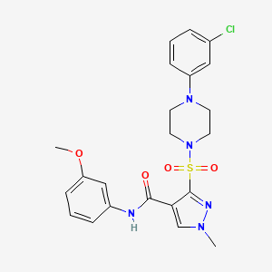 3-{[4-(3-chlorophenyl)piperazin-1-yl]sulfonyl}-N-(3-methoxyphenyl)-1-methyl-1H-pyrazole-4-carboxamide