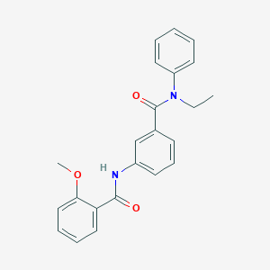 molecular formula C23H22N2O3 B267007 N-{3-[(ethylanilino)carbonyl]phenyl}-2-methoxybenzamide 