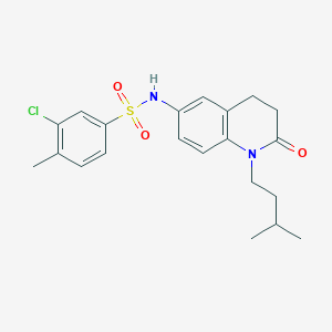 molecular formula C21H25ClN2O3S B2670071 3-chloro-N-(1-isopentyl-2-oxo-1,2,3,4-tetrahydroquinolin-6-yl)-4-methylbenzenesulfonamide CAS No. 946198-97-6