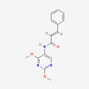 molecular formula C15H15N3O3 B2670078 N-(2,4-二甲氧嘧啶-5-基)肉桂酰胺 CAS No. 1798421-78-9