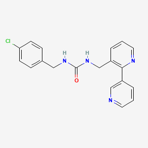 1-([2,3'-Bipyridin]-3-ylmethyl)-3-(4-chlorobenzyl)urea